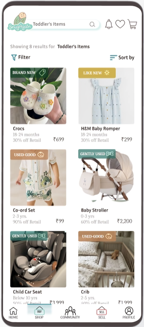 Browse Listings Screen